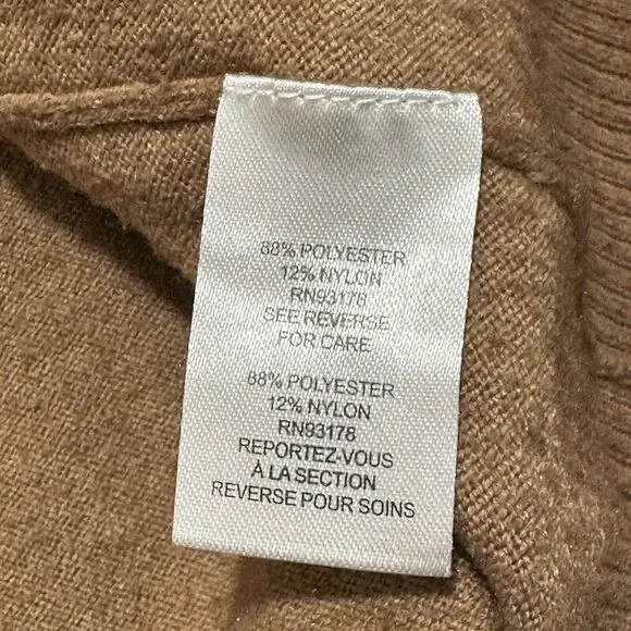 T Tahari Women's Large Long Sleeve Pullover Sweater Brown Black Polka Dot - Picture 4 of 12